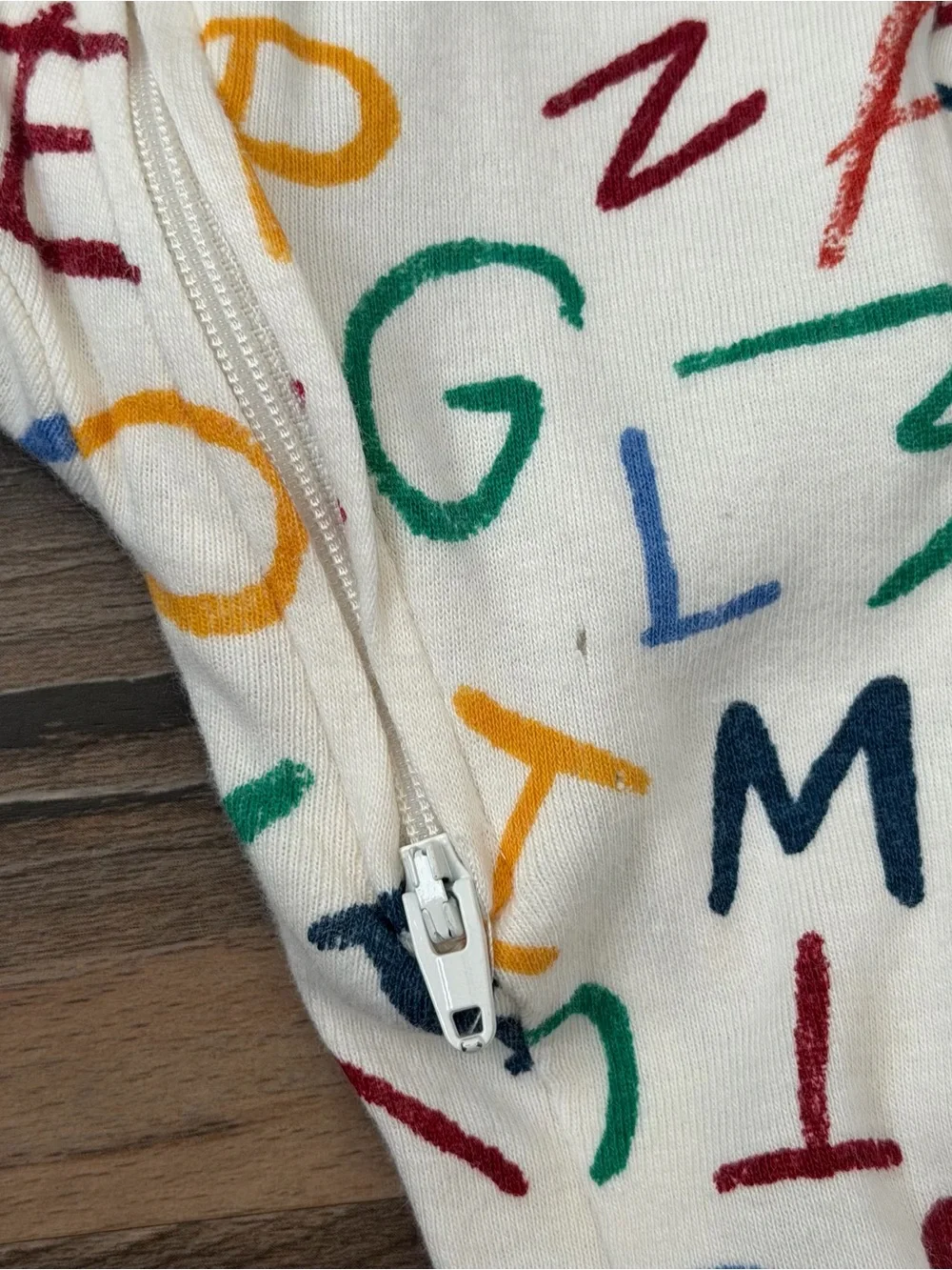 Old Navy Infant Multi-Color Alphabet Footie Pajamas Size 3-6 Months